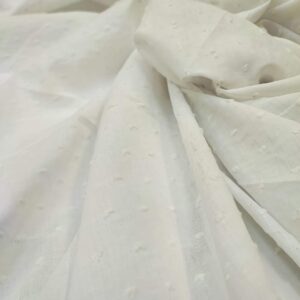 MATERIAL TEXTIL BUMBAC CU PICOURI ALB