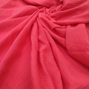 MATERIAL TEXTIL MUSELINA ROSU CORAL